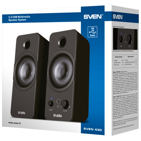 Sistem audio Sven 430 Black photo 5