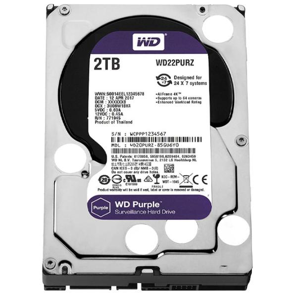 HDD Western Digital Purple Surveillance 2 ТБ WD22PURZ/ Пурпурный photo 2
