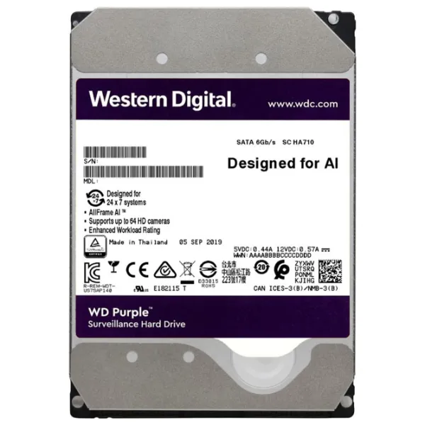 HDD Western Digital Purple Surveillance 4 ТБ WD42PURZ/ Пурпурный photo 2