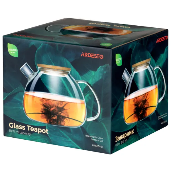 Заварочные чайники Ardesto Midori AR3015GBI 1.5 л 1.5 л/ Прозрачный photo 6