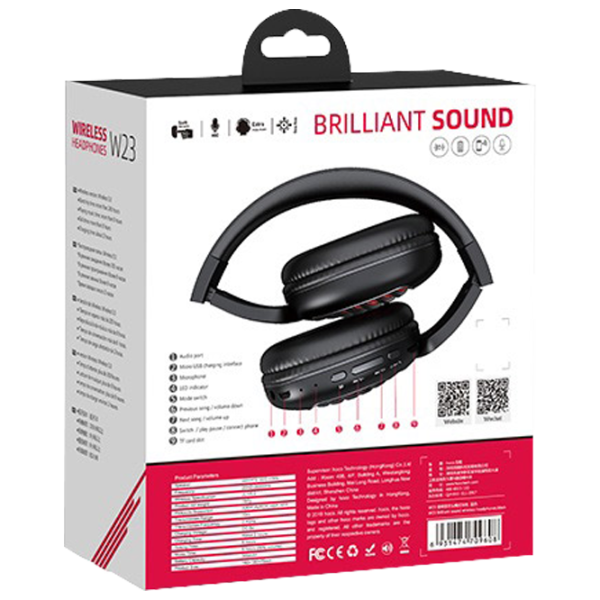 Наушники Hoco W23 Brilliant Sound Черный Беспроводные/ Персональный photo 4 Наушники Hoco W23 Brilliant Sound Черный Беспроводные/ Персональный photo 4