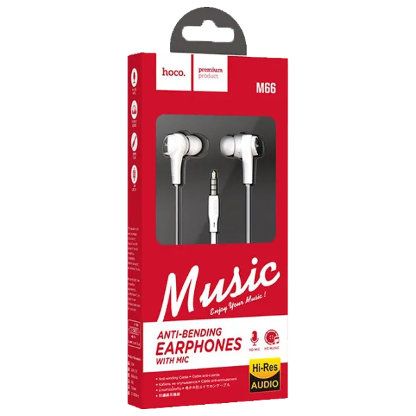 Наушники Hoco M66 Белый Проводная/ Персональный photo 3 Наушники Hoco M66 Белый Проводная/ Персональный photo 3