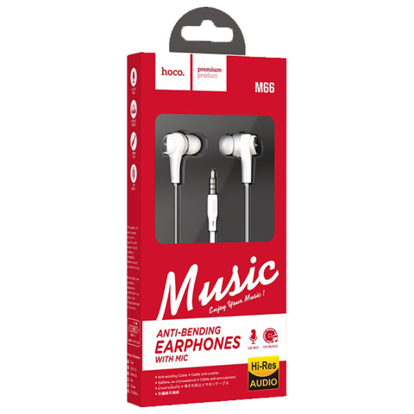 Наушники Hoco M66 Белый Проводная/ Персональный photo 3 Наушники Hoco M66 Белый Проводная/ Персональный photo 3