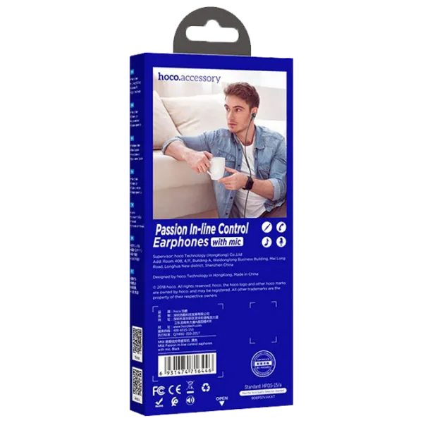 Căști Hoco M66 Black Cu fir/ Personal photo 4