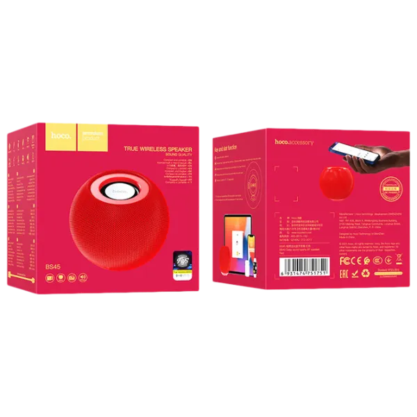 Boxă portabilă Hoco BS45 5 W/ Red photo 4 Boxă portabilă Hoco BS45 5 W/ Red photo 4