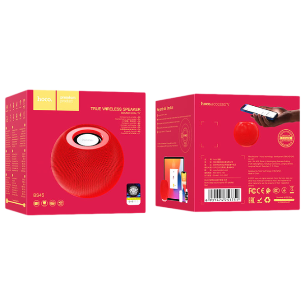 Boxă portabilă Hoco BS45 5 W/ Red photo 4 Boxă portabilă Hoco BS45 5 W/ Red photo 4