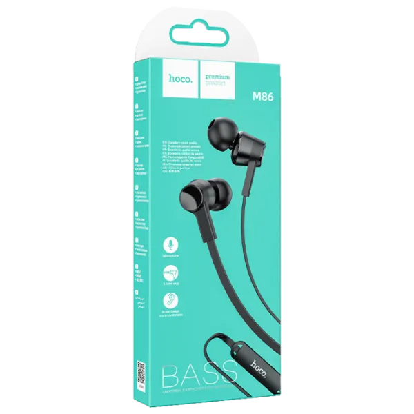 Căști Hoco M86 Black Cu fir/ Personal photo 3 Căști Hoco M86 Black Cu fir/ Personal photo 3
