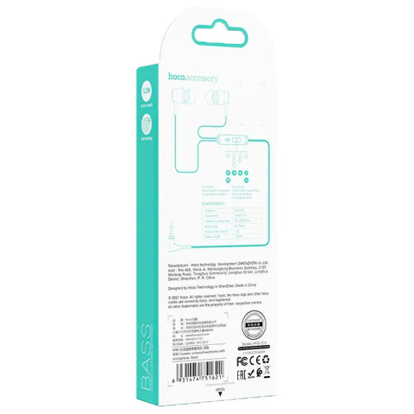 Căști Hoco M86 Black Cu fir/ Personal photo 4 Căști Hoco M86 Black Cu fir/ Personal photo 4