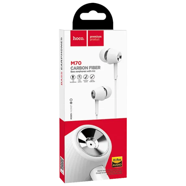 Căști Hoco M70 White Cu fir/ Personal photo 3