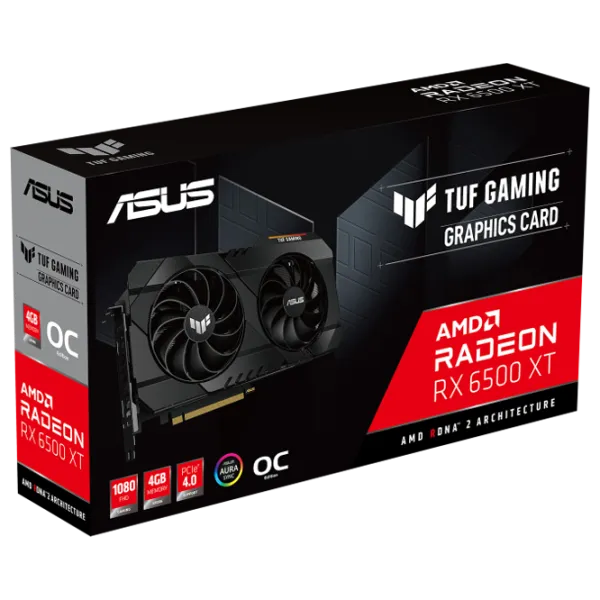 Placă video Asus Radeon RX 6500 XT TUF Gaming OC PCI Express x16 4.0 / 4 GB photo 7 Placă video Asus Radeon RX 6500 XT TUF Gaming OC PCI Express x16 4.0 / 4 GB photo 7