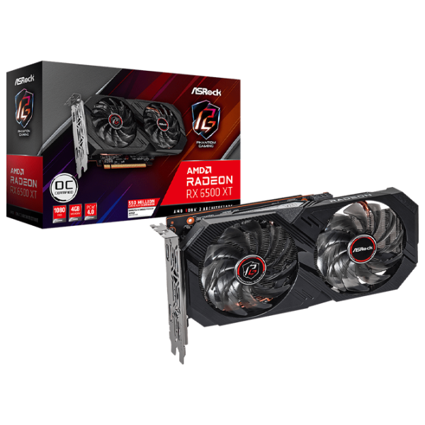 Видеокарта ASRock Radeon RX 6500 XT Phantom Gaming D OC PCI Express x16 4.0 / 4 ГБ photo 5
