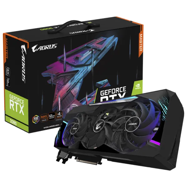 Видеокарта Gigabyte GeForce RTX 3080 Aorus Master PCI Express x16 4.0 / 12 ГБ photo 8