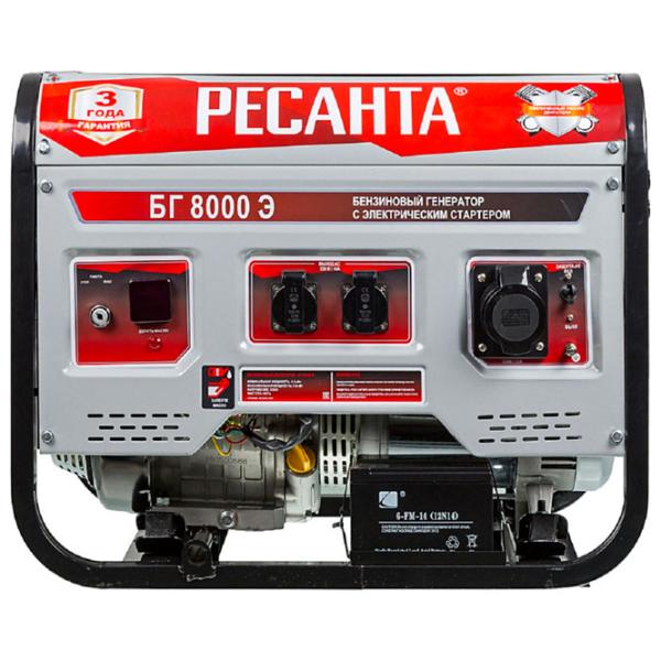 Генератор Resanta БГ 8000 Э 220 В Бензин/ 6.5 кВт photo 5