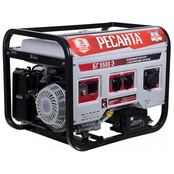 Генератор Resanta BG9500 220 В Бензин/ 7.5 кВт photo 2