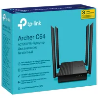 Wi-Fi Router TP-Link Archer C64 300 Mbit/ s/ 867 Mbit/ s/ Black photo 3