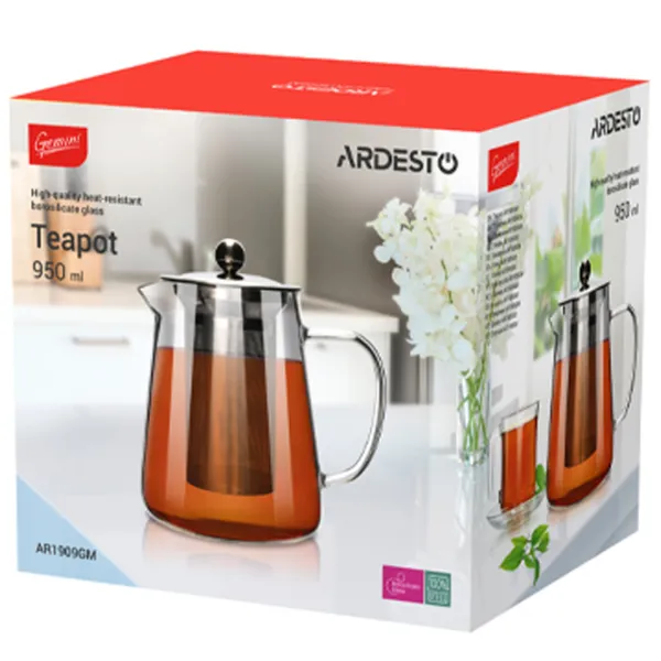 Френч-пресс Ardesto AR1909GM 0.95 л/ Прозрачный photo 5