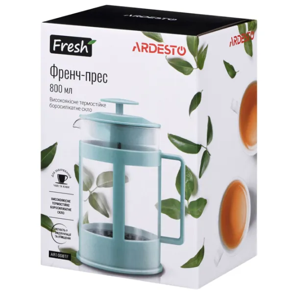 Френч-пресс Ardesto Fresh AR1008RF 0.8 л 0.8 л/ Синий photo 6