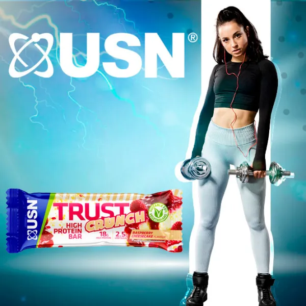 Batoane proteice USN TRUST CRUNCH Cheesecake cu zmeură (24660) 60 g photo 2 Batoane proteice USN TRUST CRUNCH Cheesecake cu zmeură (24660) 60 g photo 2
