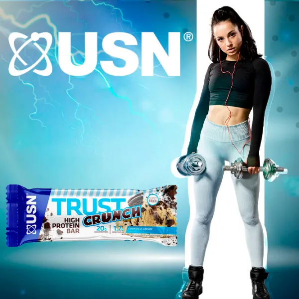 Batoane proteice USN TRUST CRUNCH Cookies and cream (24659) 60 g photo 2