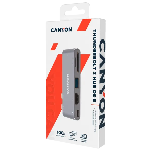 Adapter Canyon DS-5 USB 3.0/ Gray photo 4