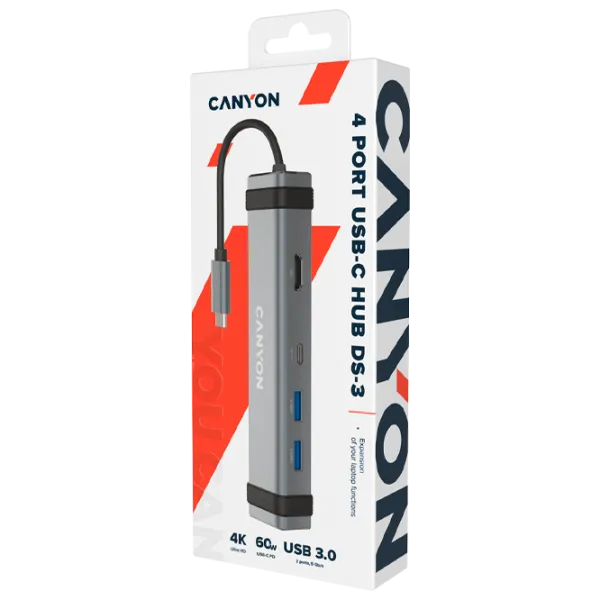 Адаптер Canyon DS-3 USB Type-C/ Серебристый photo 4
