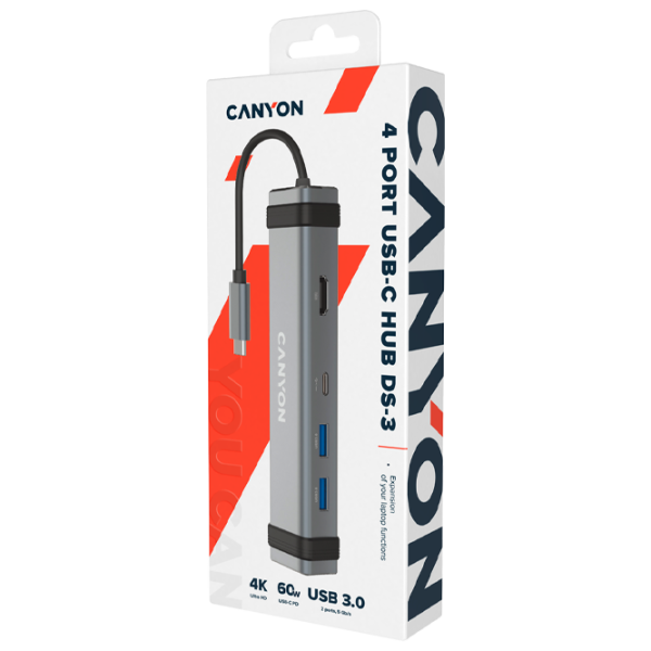Адаптер Canyon DS-3 USB Type-C/ Серебристый photo 4