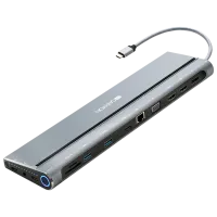 Adapter Canyon DS-9 USB Type-C/ Silver photo 3