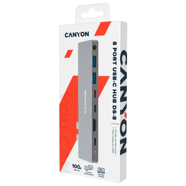 Адаптер Canyon DS-8 USB Type-C/ Серый photo 4