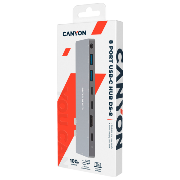 Адаптер Canyon DS-8 USB Type-C/ Серый photo 4