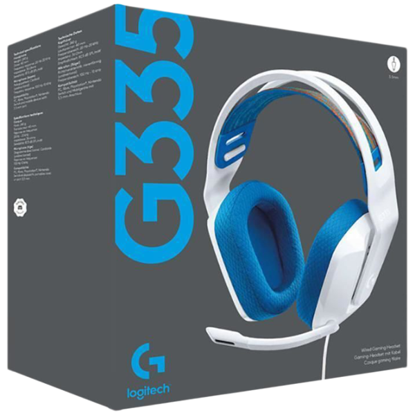 Наушники Logitech G335 Синий Белый Проводная/ Игровой photo 4