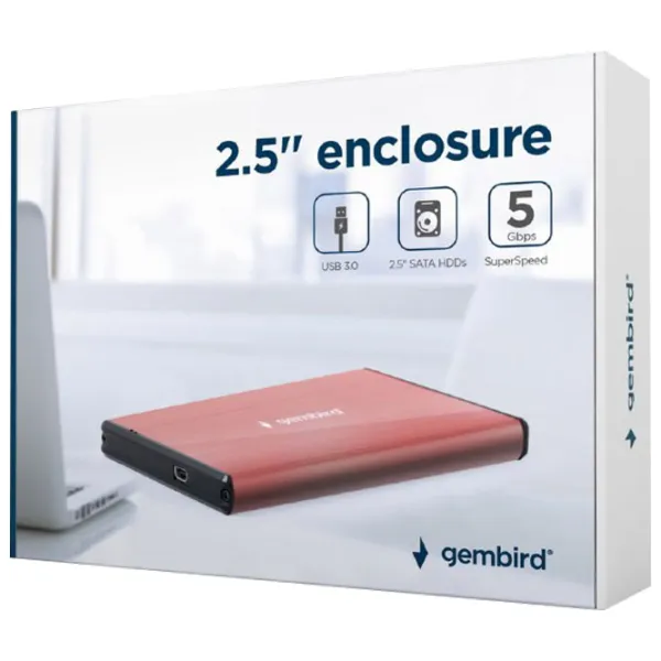 Внешний корпус для HDD Gembird EE2-U3S-3-P USB 3.0/ Розовый photo 2