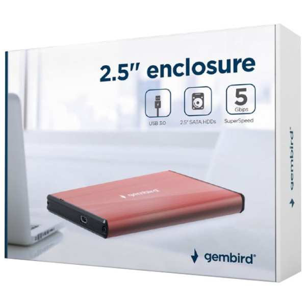 Внешний корпус для HDD Gembird EE2-U3S-3-P USB 3.0/ Розовый photo 2
