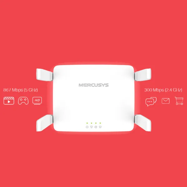 Wi-Fi Роутер Mercusys AC10 300 Мбит/с / 867 Мбит/с / Белый photo 5