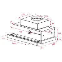 Вытяжка Teka CNL 6610 Телескопическая/ Нержавеющая сталь/ Серый photo 3