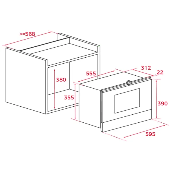 Cuptor cu microunde Teka ML 822 BIS L Încorporabil/ 850 W/ Black photo 5