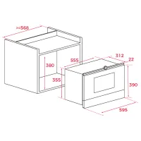 Cuptor cu microunde Teka ML 822 BIS L Încorporabil/ 850 W/ Black photo 5