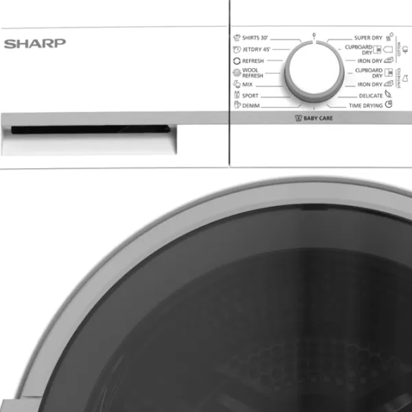Mașină de uscat rufe SHARP KD-GHB7S7GW2-EE 7 kg/ White photo 5