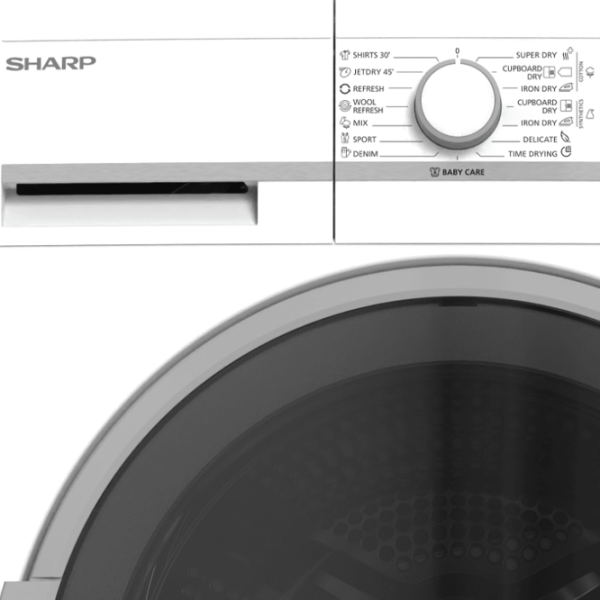 Mașină de uscat rufe SHARP KD-GHB7S7GW2-EE 7 kg/ White photo 5
