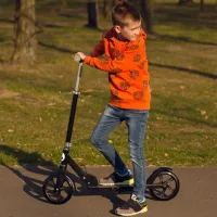 Детский двухколёсный самокат Lionelo Luca (1000916-001) 100 кг/ Черный photo 6