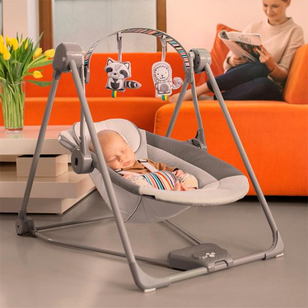 Детские качели Lionelo Otto Cozy (1001128-001) 9 кг/ Серый photo 5