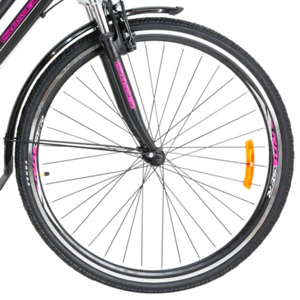 Велосипед Crosser CITY 700C 28" 18" Алюминий/ Розовый Черный photo 3 Велосипед Crosser CITY 700C 28" 18" Алюминий/ Розовый Черный photo 3