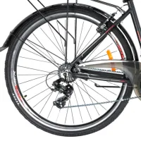 Bicicletă Crosser CITY 700C 28" 18" Aluminiu/ Red Black photo 2
