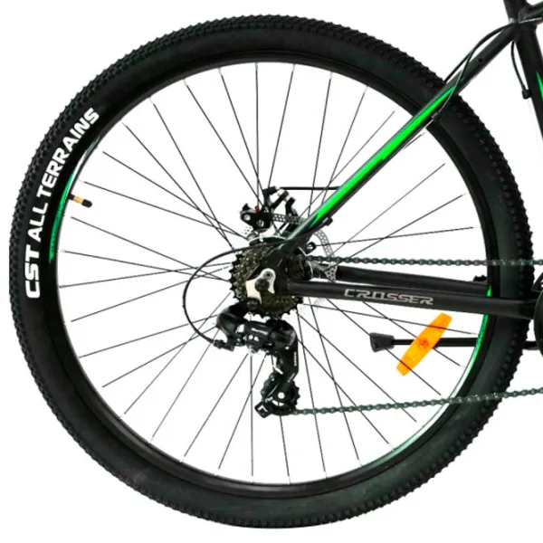 Bicicletă Crosser INSPIRON 29" 21" Aluminiu/ Green Black photo 2 Bicicletă Crosser INSPIRON 29" 21" Aluminiu/ Green Black photo 2
