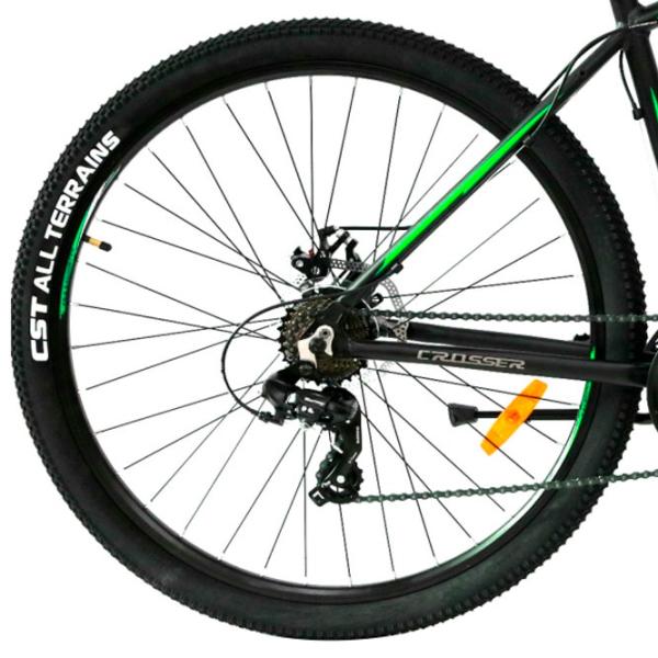 Bicicletă Crosser INSPIRON 29" 19" Aluminiu/ Green Black photo 2