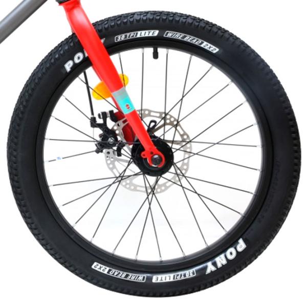 Bicicletă Crosser Kids Bike 24" Aluminiu/ Gray Red photo 4