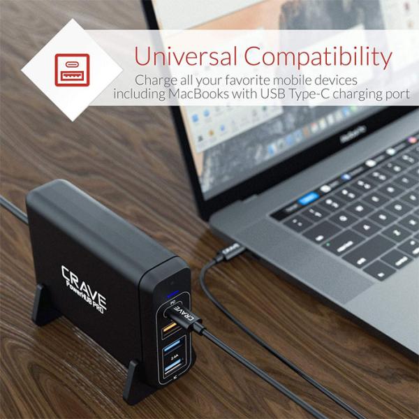 Încărcător de rețea CRAVE PowerHub Pro CRVPHPEU101 2.4 A/ Black photo 2 Încărcător de rețea CRAVE PowerHub Pro CRVPHPEU101 2.4 A/ Black photo 2