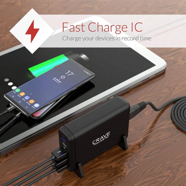 Încărcător de rețea CRAVE PowerHub Pro CRVPHPEU101 2.4 A/ Black photo 3 Încărcător de rețea CRAVE PowerHub Pro CRVPHPEU101 2.4 A/ Black photo 3