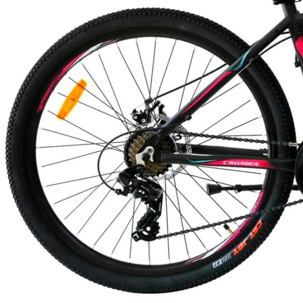 Bicicletă Crosser SWEET 24" 14" Aluminiu/ Black Pink photo 2 Bicicletă Crosser SWEET 24" 14" Aluminiu/ Black Pink photo 2