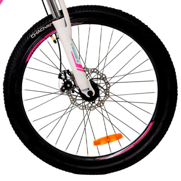 Bicicletă Crosser SWEET 26" 16" Aluminiu/ White Pink photo 3 Bicicletă Crosser SWEET 26" 16" Aluminiu/ White Pink photo 3