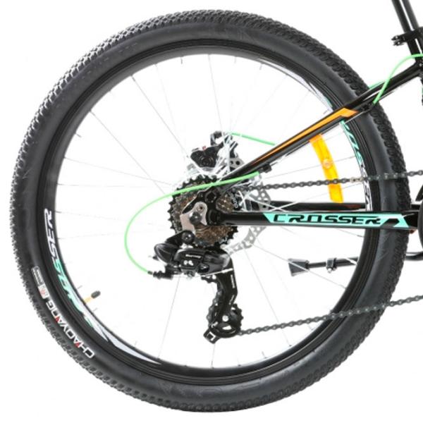 Bicicletă Crosser XC-200 24" 11.8" Aluminiu/ Green Black photo 2 Bicicletă Crosser XC-200 24" 11.8" Aluminiu/ Green Black photo 2